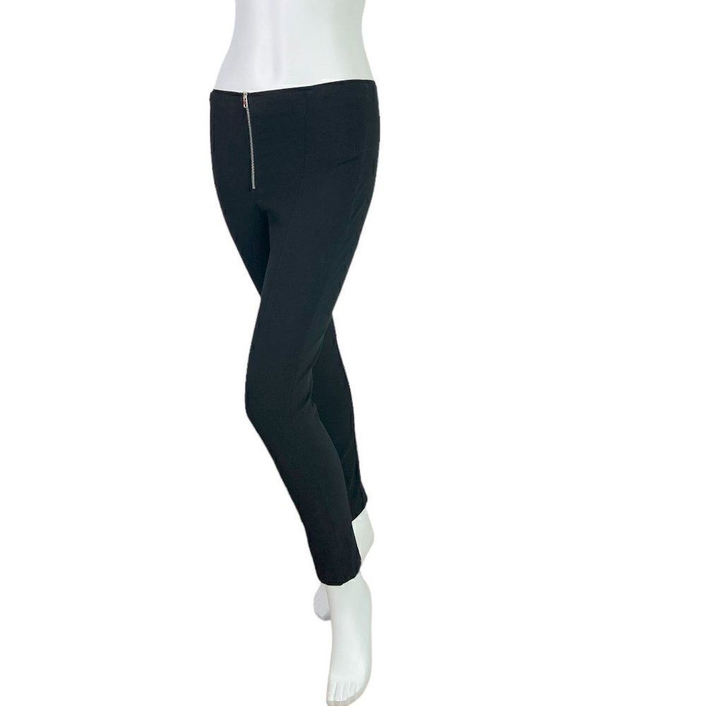 Rag & Bone Black Skinny Front Zip Stretch Pants, Made in the USA, Size 4
